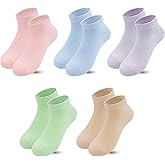 SERISIMPLE Viscose Bamboo Mesh Kids Low Cut Socks Unisex Child Ankle Athletic Socks Soft Breathable Boy Girl 5 Pairs