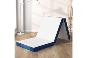 DlandHome Portable Tri-Fold Memory Foam Mattress,Floor Mattress,Foldable Mat,Folding Mat for Travel & Camping & Yoga,Cover Wa