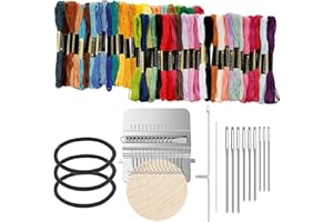 SYKUIHSG Upgrade Knit Patch Kit, Knit Patch Repair Tool Set with 14 Hooks, Patchwork Weaving Tool Set Quickly Sewing Darning 