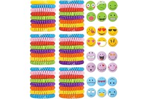 BUGGYBEDS 48 Pack Mosquito Repellent Bracelets with 72 Mosquito Patches, Individually Wrapped Mosquitoes Bracelets Stickers for Camping Swimming Outdoor Indoor, Deet Free