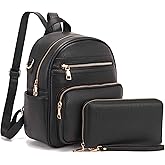 Idesort Small Backpack Purse for Women Girls Cute Backpacks Purse set with Wallet Convertible Shoulder bag