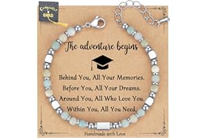 AryaHozel 2025 Graduation Gifts for Her/Girls/Women, Tiny Gemstone Graduation Bracelet with Unique Cap Gift Box
