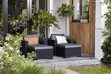Keter California 2 Seater Outdoor Chaise Set Graphite Grey Cushions 83% Recycled view 7