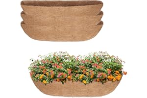 GreatBuddy 4 Pcs Coco Liners for Planters 30 Inch, Sturdy Window Box Liners, Perfect Planter Liners Replacement for The Old, 100% Natural, Easy to Straighten Out