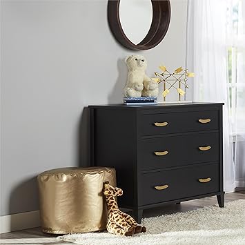 black baby dresser