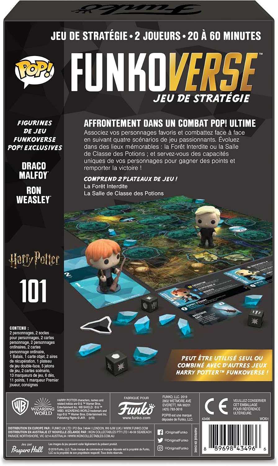 Funko Games Funkoverse Harry Potter, French Version, Board Game, Draco Malfoy And Ron Weasley, 3'' (7.6 Cm) POP! - Image 3