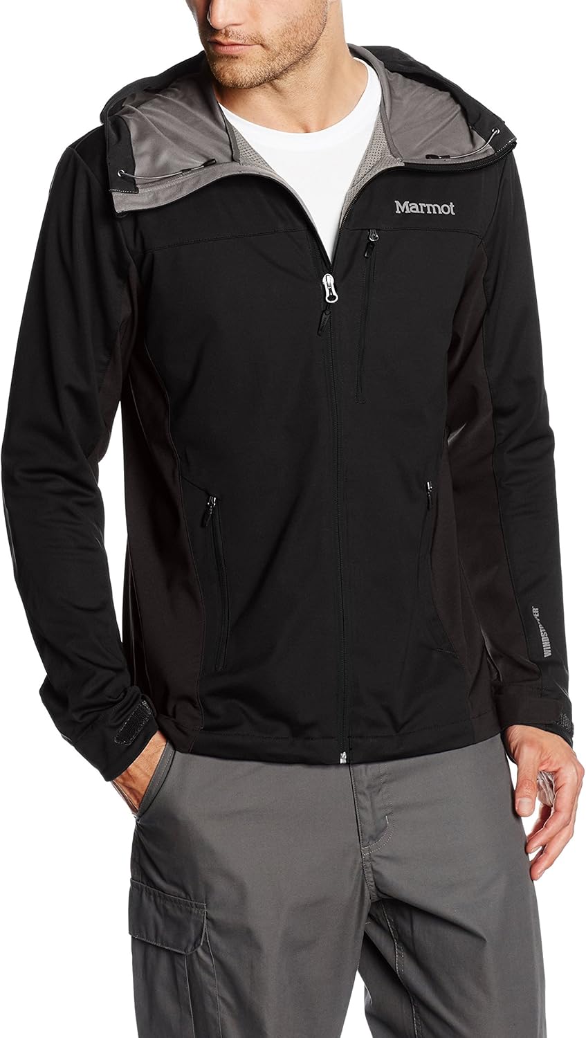 Marmot NWT Men's ROM Softshell Jacket GoreTEX Windstopper Navy/Black