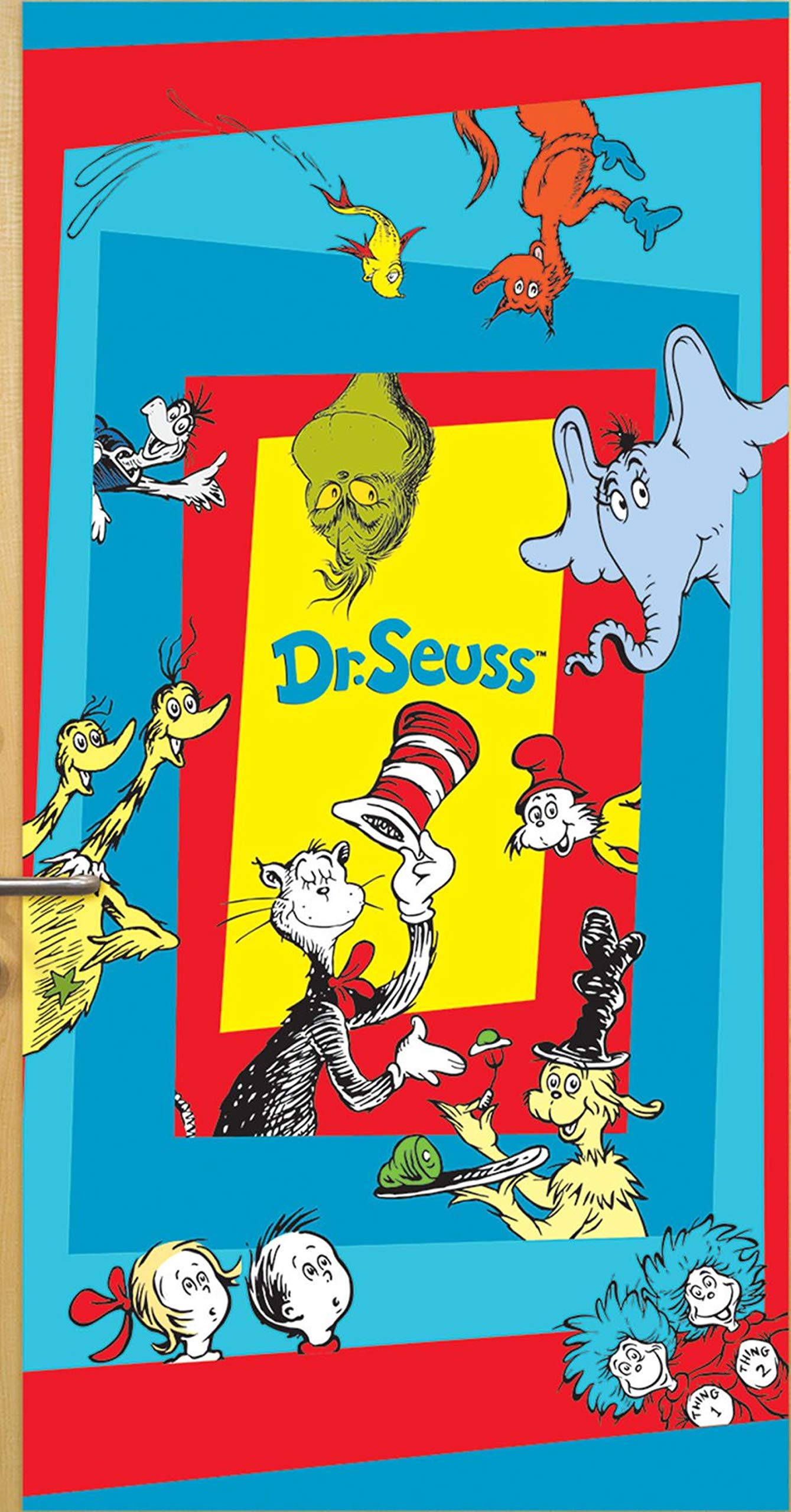 Dr. Seuss Party, Plastic Door Decoration, 65" x 33.5"