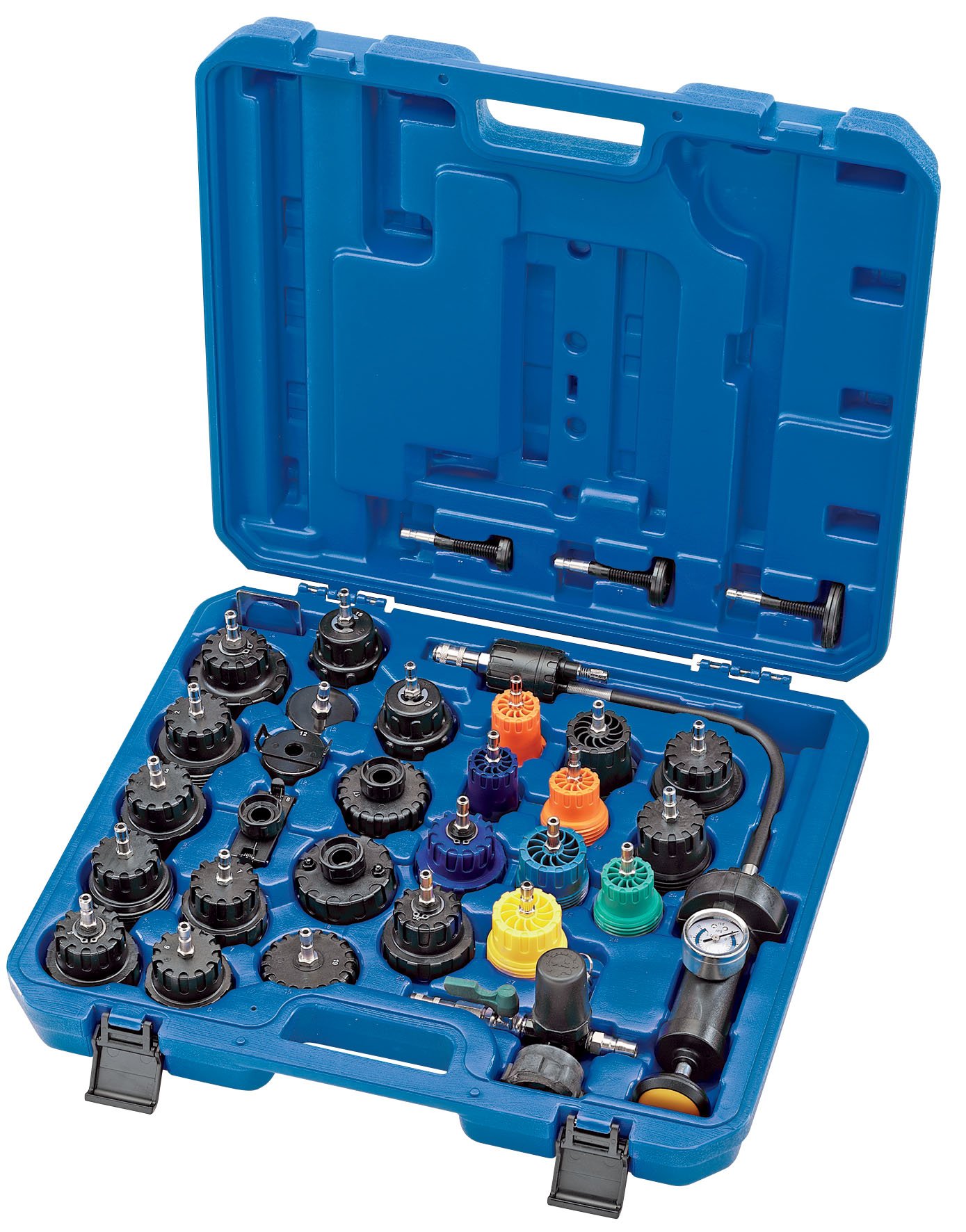Draper 23420 Expert Radiator and Cap Pressure Test Kit, 33 Pcs