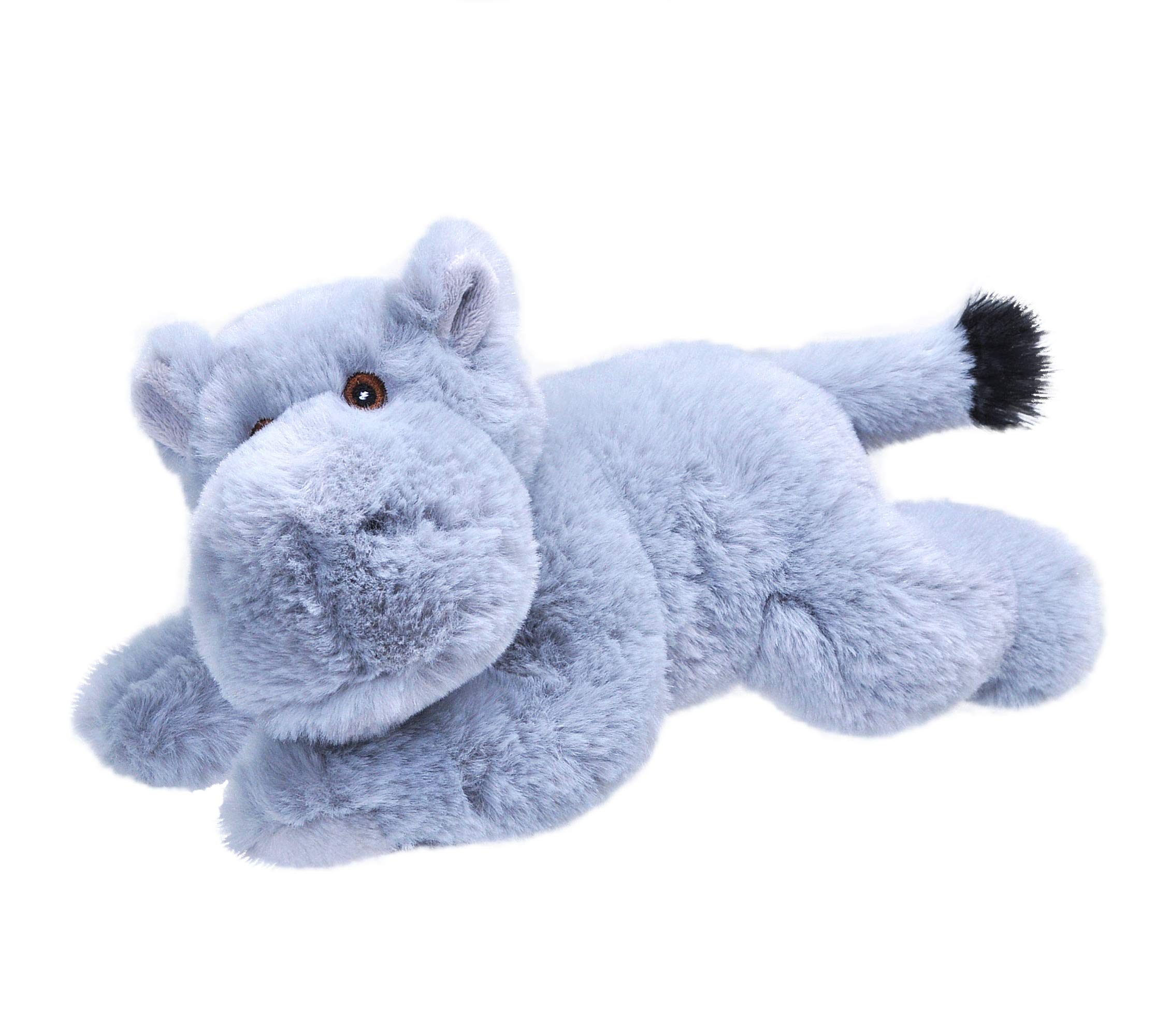 Wild Republic EcoKins Mini Hippo Stuffed Animal 8 inch, Eco Friendly Gifts for Kids, Plush Toy, Handcrafted Using 7 Recycled Plastic Water Bottles, Gray