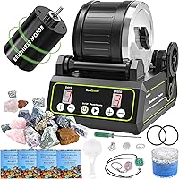 C1 Pro Brushless Rock Tumbler Kit - Professional Large 2.5LB Capacity, Up to 3X More Durable, Ultra Long Working Life Rotary 