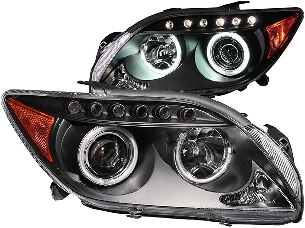 Amazon HEADLIGHTSDEPOT Black Housing Halogen Headlights Compatible 
