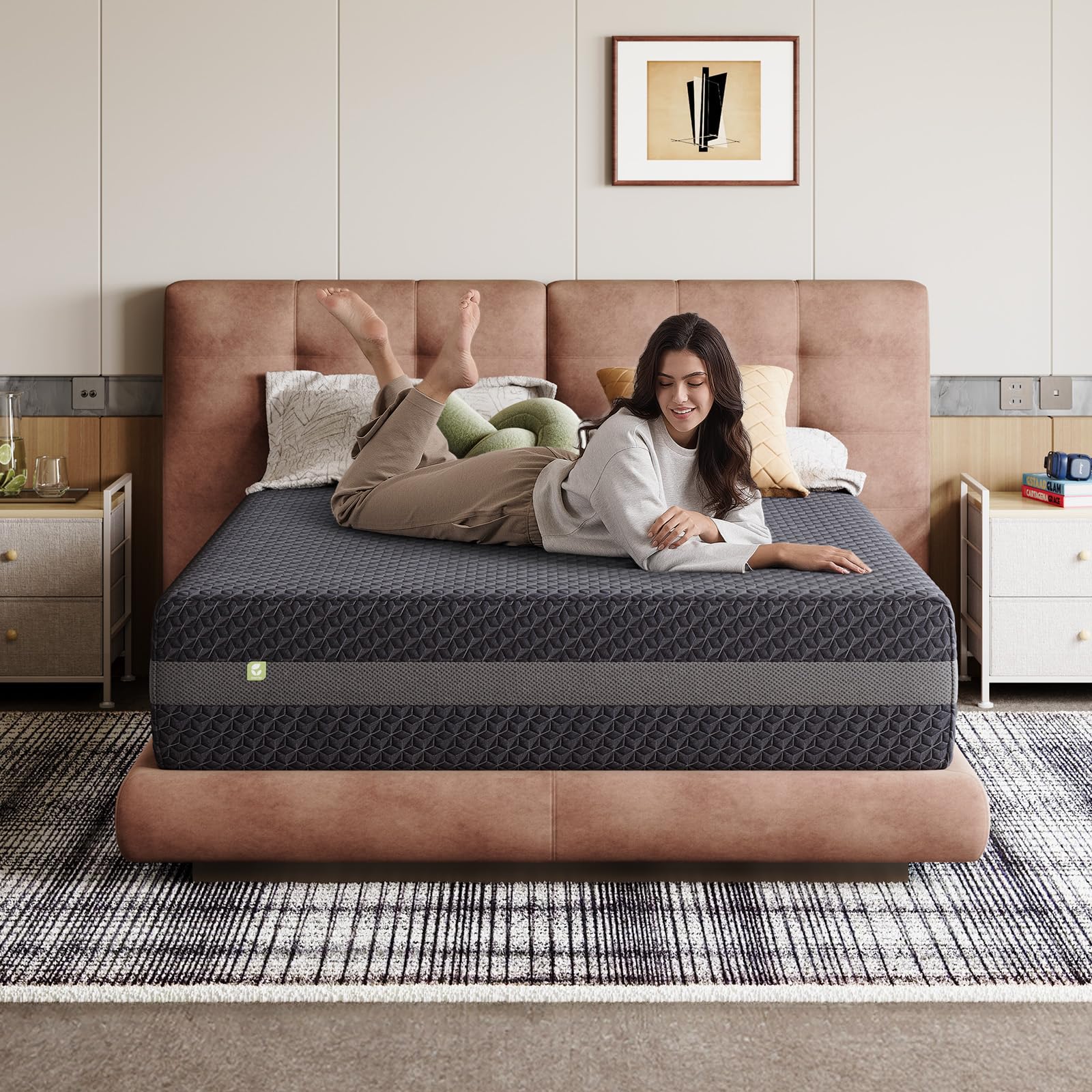 Photo 1 of Novilla 14 Inch King Size Mattress, King Mattress Gel Memory Foam for Body Contouring, Consistent Pressure-Relieving Support, with Green Tea-Infused Foam, Medium Firm, Mattresses in a Box