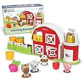 Learning Resources Peekaboo Learning Barnyard Playset - Farm Animal Toys, Montessori Toddler Toys, Imaginative and Fine Motor Skills, Counting Skills for Kids, Birthday Gifts for Boys and Girls