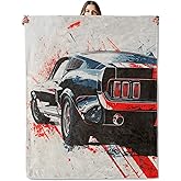 Muscle Car Throw Blanket for Girls Boys Kids Adults, 50x60 in, Cozy Flannel Blanket for Bedroom, Camping, Couch, Room Decor, Fuzzy Warm Soft Gifts