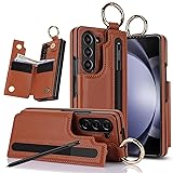 XIMAND for Samsung Galaxy Z Fold 5 Wallet Case with