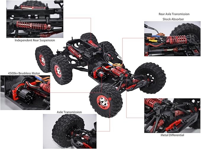 virhuck rc car 6x6