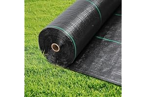 wohohoho 2.5Ft x 100FT Landscape Fabric Roll, 0.8m x 30m Premium PE Garden Weed Fabric Heavy Duty Landscape Weed Control Bloc