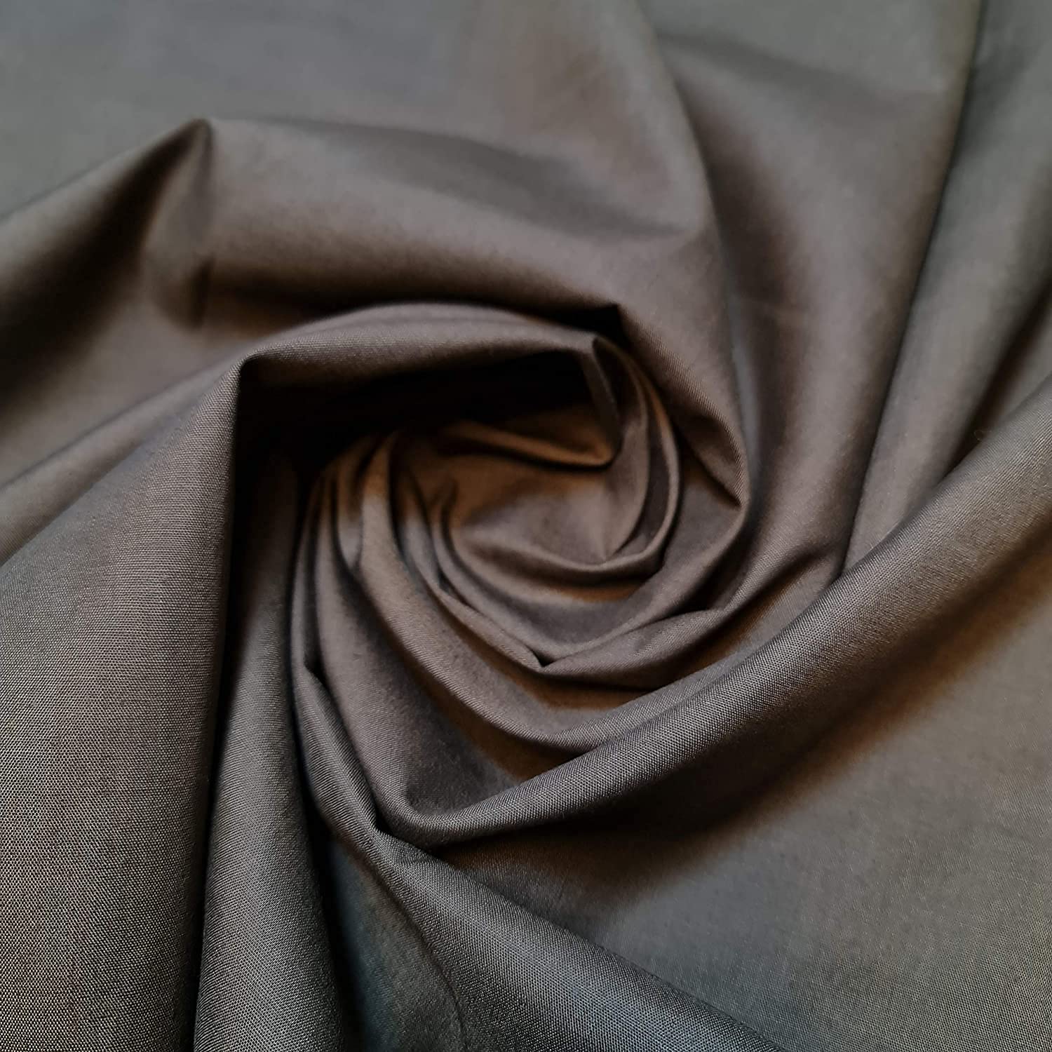 Textile Station Plain/Solid Dyed Polyester Polycotton Dress Craft Fabric Material 44" - 112 cm Wide Sold As 1 Meter Pre - Cut Lengths (Available in 42 Colours) (Brown, 2 Meter)