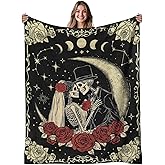 Valentine's Day Gifts for Women Men,Anniversary Blanket Gifts for Boyfriend Girlfriend, Romantic Gift for Wedding, Skull Blanket Gifts, Birthday Gifts for Wife, Husband, Couples Gift for Her Him 50x60
