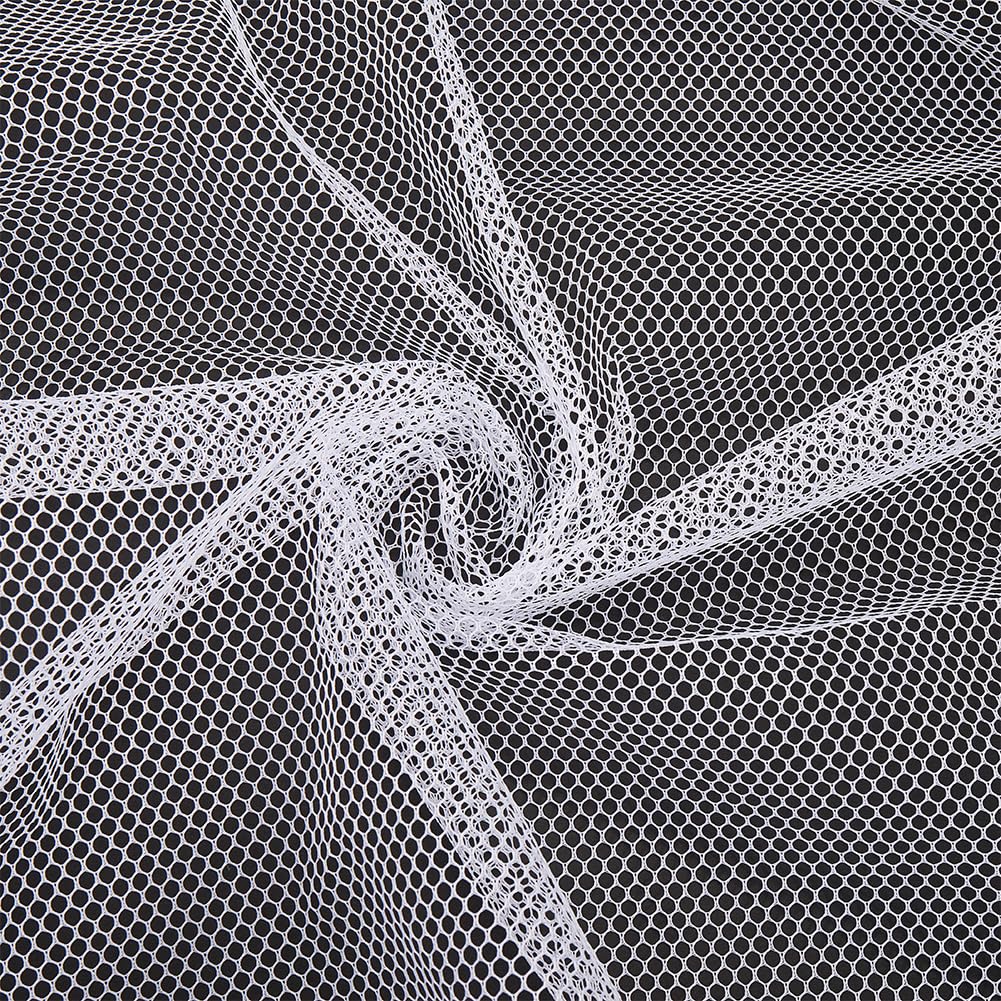 GORGECRAFT 1.9 x 1.6m White Polyester Mesh Fabric Netting Slightly Stretchy Lightweight for Sewing Projects Shopping Bag Backpack Pocket Straps Netting Clothes Accessories