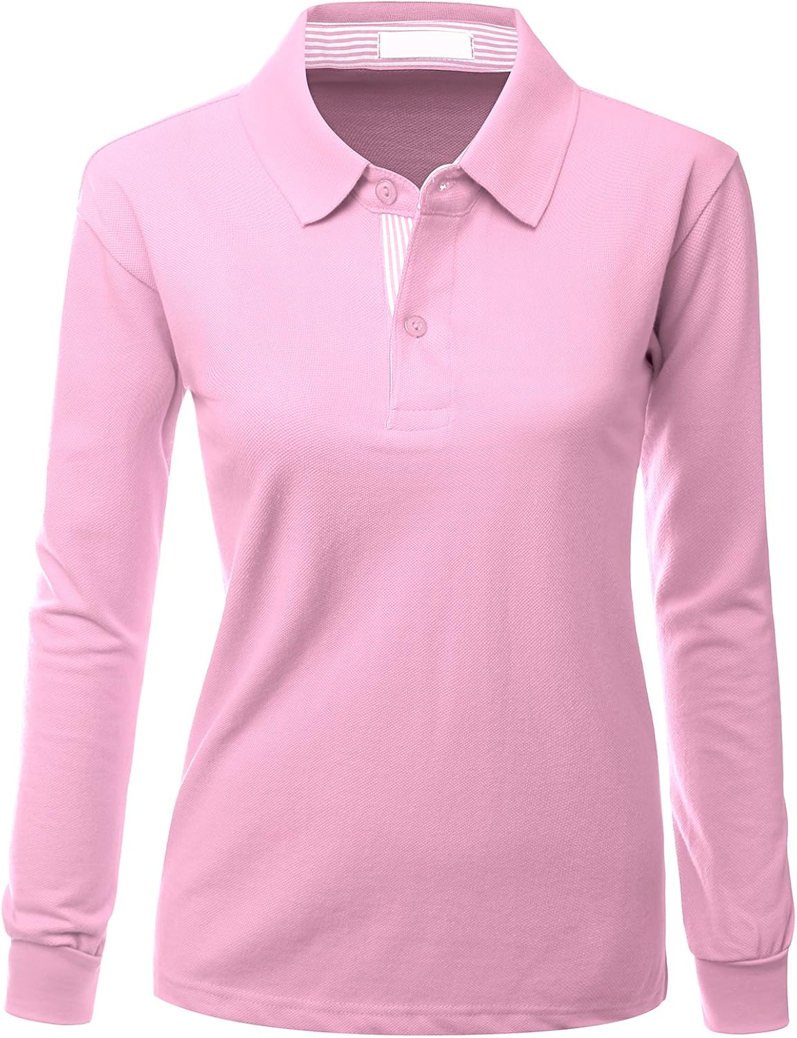 Xpril Women's Casual Basic Sporty Long Sleeve Polo Collar T-Shirt at  Women’s Clothing store