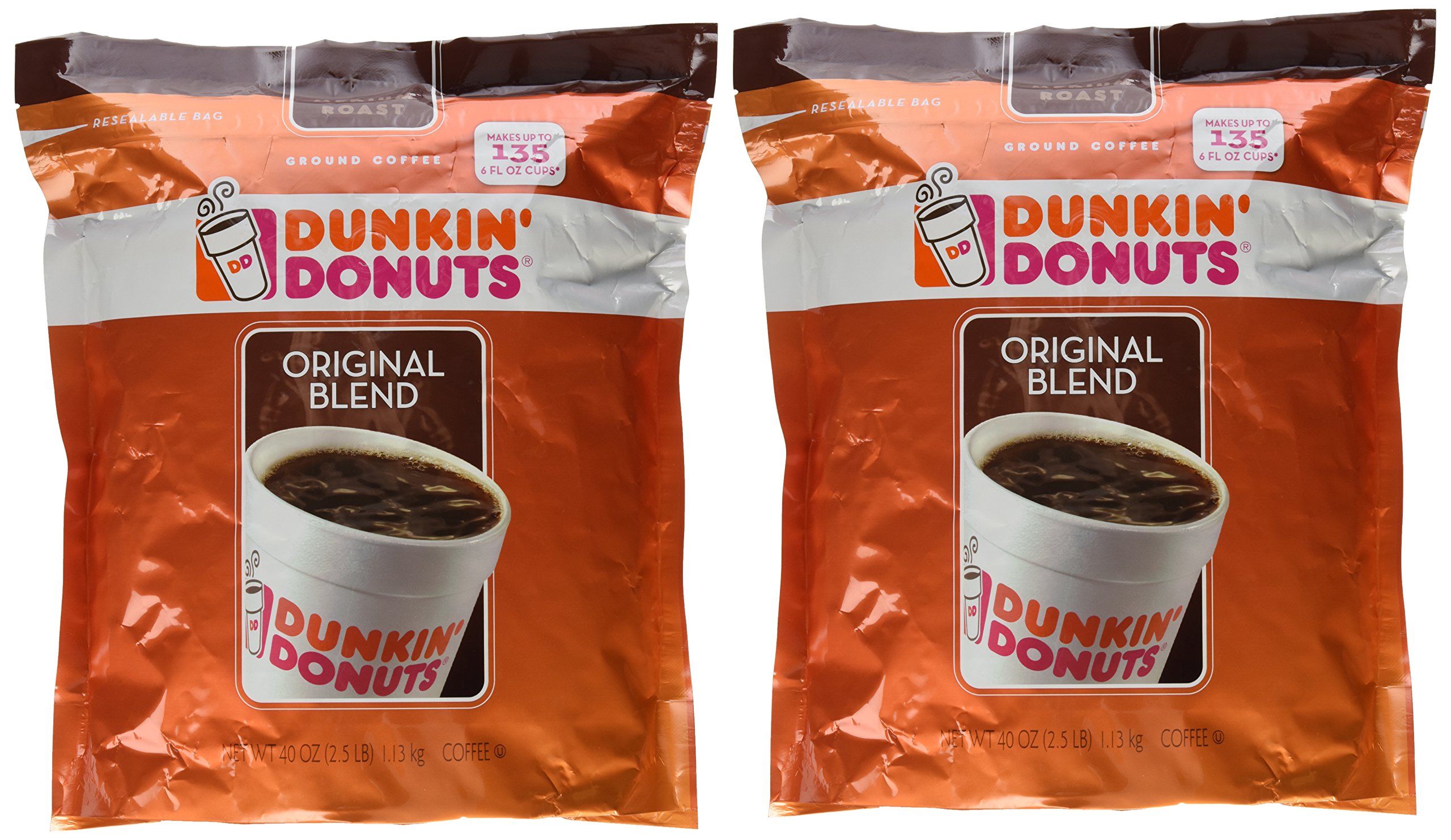Dunkin' Donuts Original Blend Medium Roast Ground Coffee 100 Premium