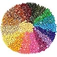 Feleph Custom 1000PCS Multicolored Round Plates 1X1 Building Blocks MOC Colors Transparent Pieces Bricks Dots Bulk Studs Accessories Kit Compatible with Major Brand