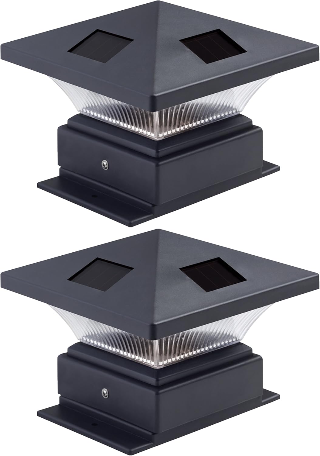 barrette solar post caps on Westinghouse 2 Pack Pagoda Ii Black Solar Post Cap Lights For 4 X 4 Wood Posts Amazon Com