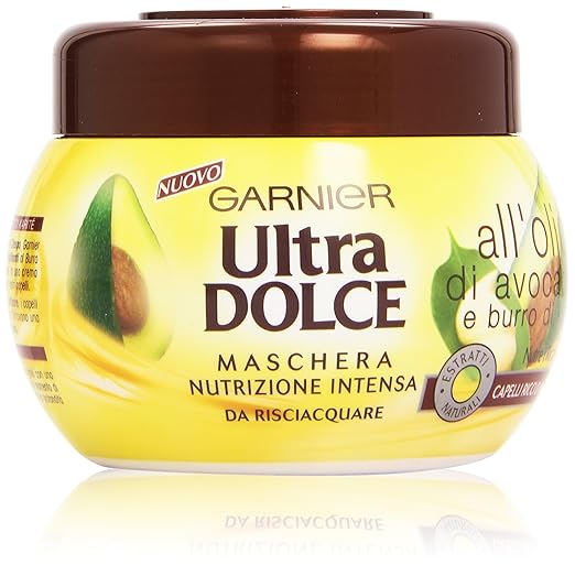 title=Garnier Ultra Dolce all'Olio di Avocado e Burro di Karité Maschera per Capelli