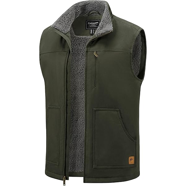 MAGCOMSEN Men's Winter Warm Outdoor Padded Puffer Vest Thick