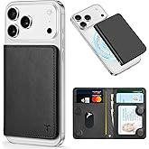 TUCCH for Magsafe Wallet with 6 Card Holders, RFID Blocking [Clear ID Window] PU Leather Men Women Folio Magnetic Phone Wallet for iPhone 17/16/15/14/13/12/Plus/Air/Pro/Pro Max Series, Black