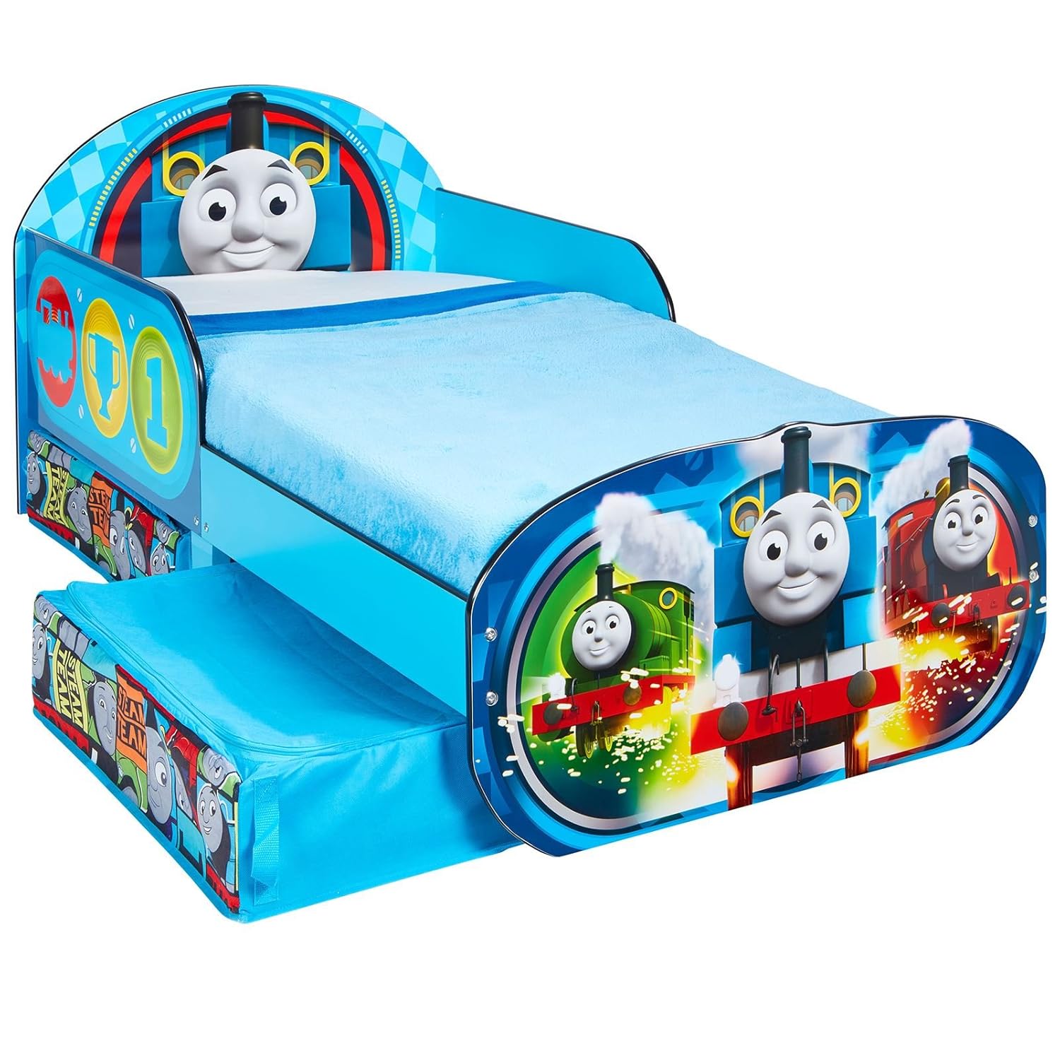 Thomas and Friends Toddler Bed with Storage plus Fully Sprung Mattress