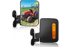 Universal Magnetic Tractor Mirrors, Magnetic Side Mirrors for Tractors, Forklifts, Lawn Mowers, Small Dozers, Lift Trucks, Go