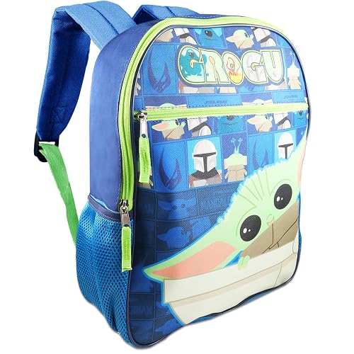 The Mandalorian Kids Backpack With Baby Yoda - Black Nylon School Bag For Boys & Girls - View #4