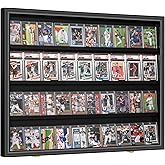 GYaozii Large Graded Sports Card Display Case, 40 Baseball Card Display Frame, Wall Cabinet with 98% UV Protection Acrylic Door for Football Basketball Hockey Trading Cards Collection, Horizontal