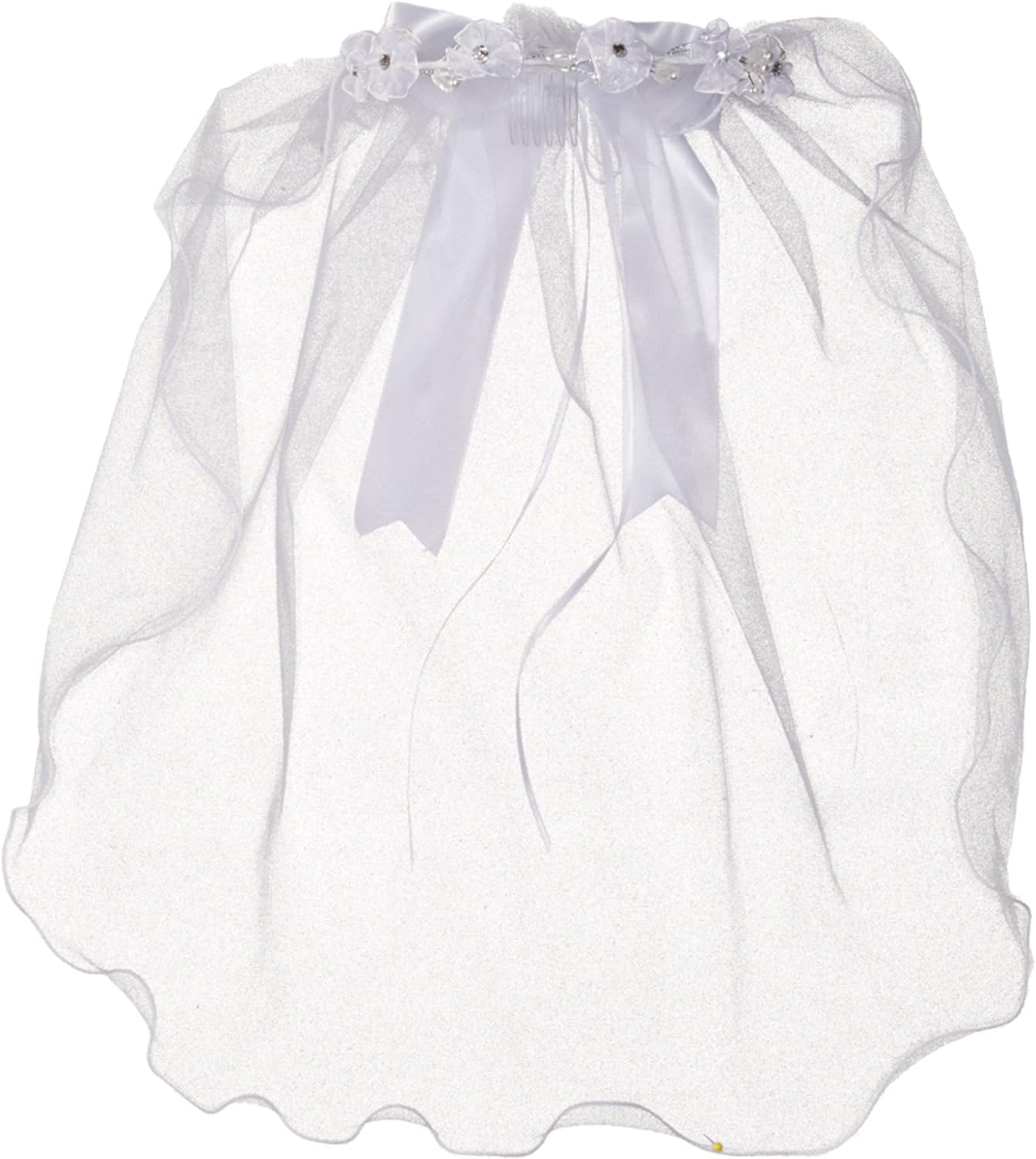 Buy Us Angels Girl S Beaded Flower Wreath W Veil Little Kids Big