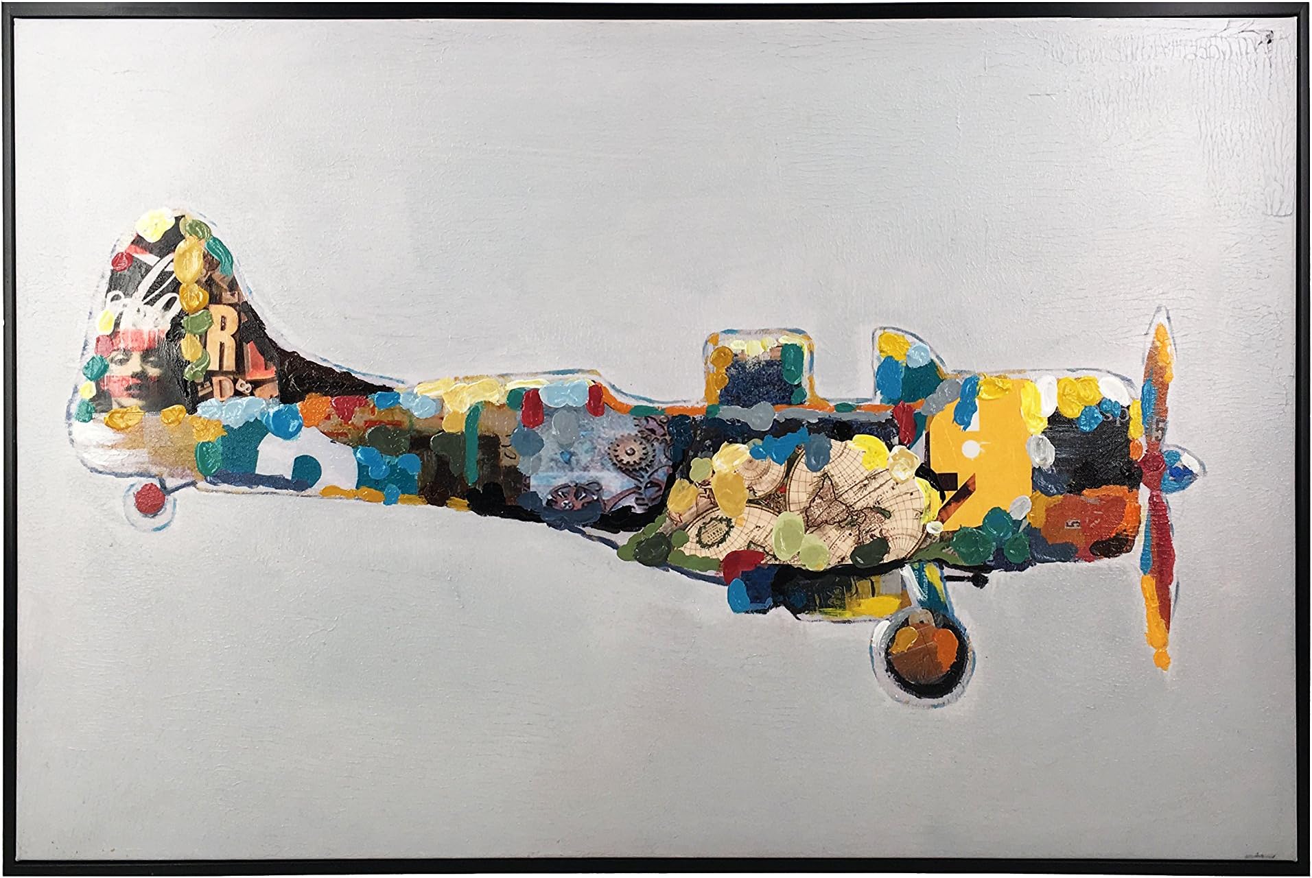 Moycor Table lisbon Plane, Fabric, Multicoloured, 90 x 60 x 5 cm
