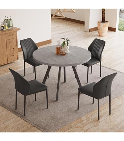 Amazon Grey Round Dining Table Set For Round Round Dining Set