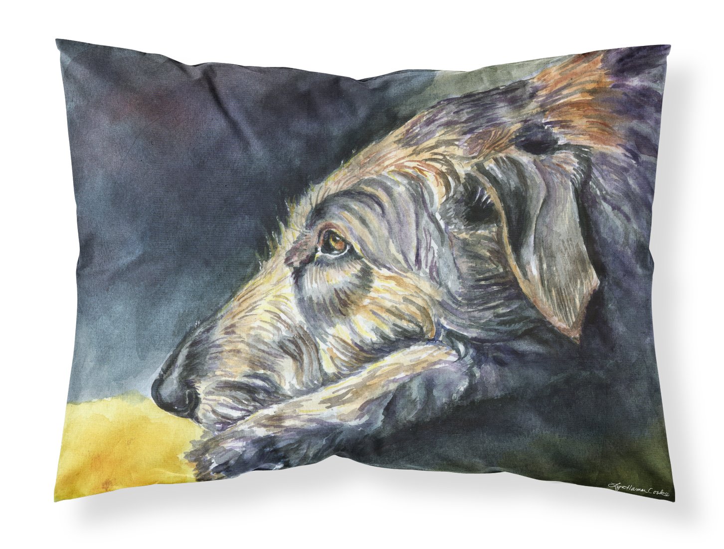 Caroline's Treasures 7353PILLOWCASE Irish Wolfhound Sleeper Fabric Standard Pillowcase, Large, Multicolor