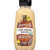 Organicville Stone Ground Mustard - Organic Mustard, 0g Added Sugar, Mustard Stone Ground Organic, Vegan, Gluten Free, USDA O