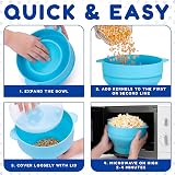 EcoEarth Microwave Popcorn Maker Collapsible Silicone Popper Blue Crab view 5