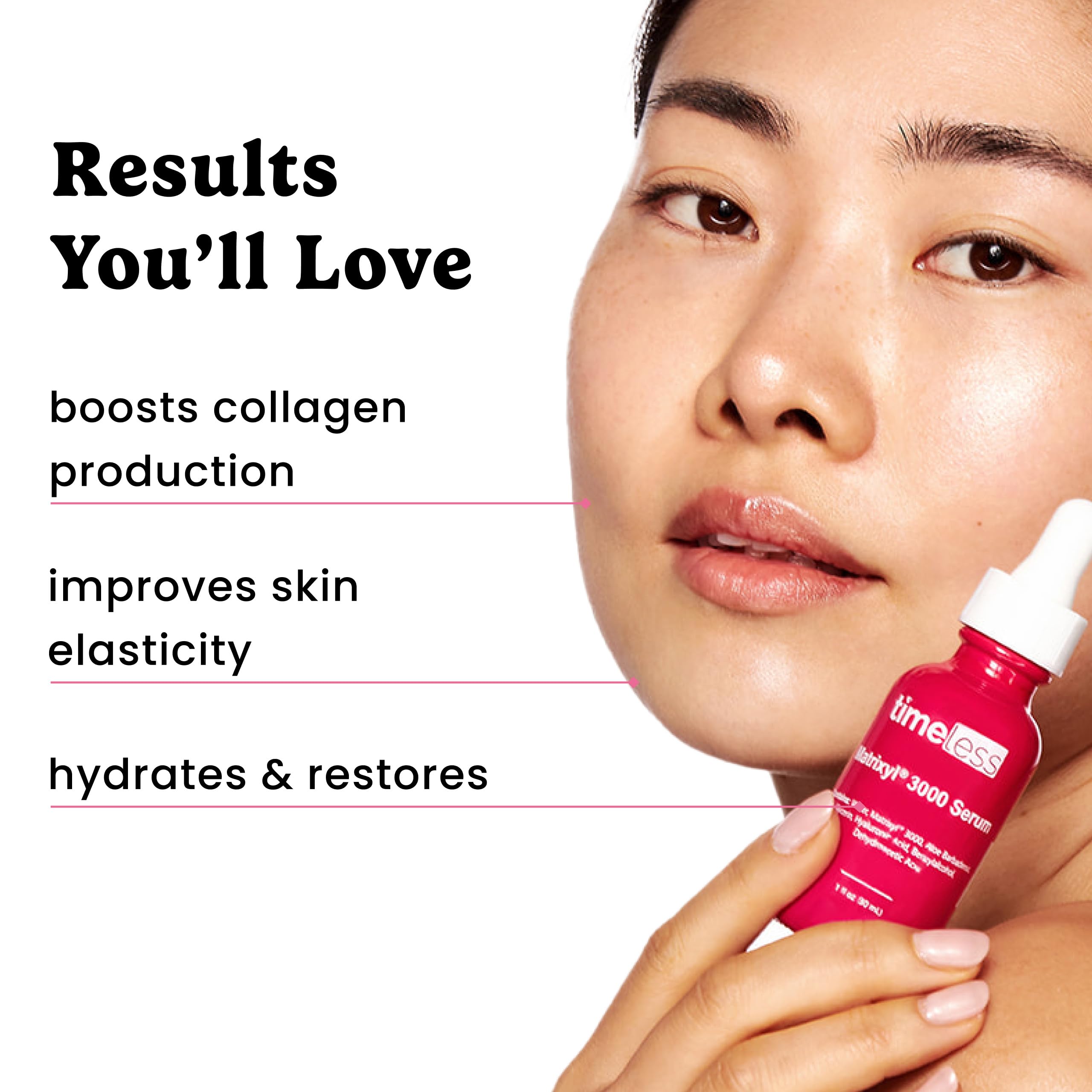 Timeless Skin Care Matrixyl 3000 Serum - Personal Care Face Serum Supports Hydration - with Hyaluronic Acid - Fragrance-Free - for Skin Care - 1 oz