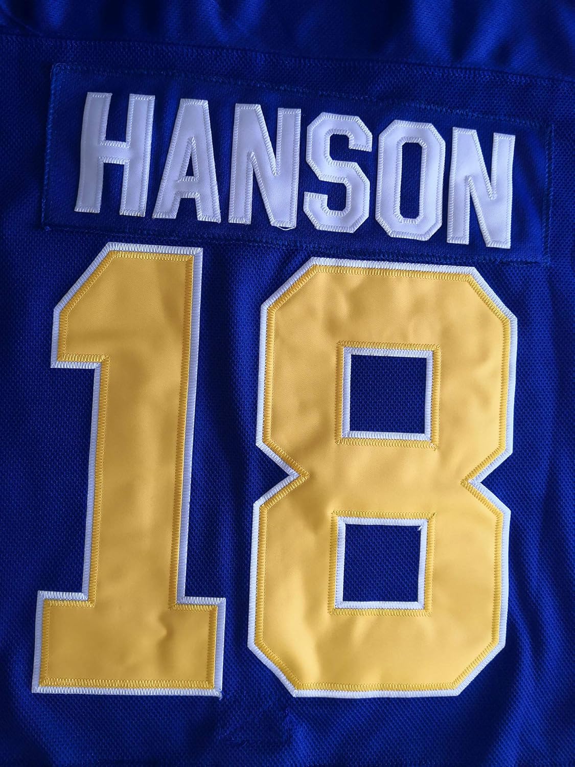 Men Hanson Brothers Jersey,Charlestown Chiefs 16 Jack 17 Steve 18 Jeff Slap Shot Movie Ice Hockey Jersey Stitched Blue White: Clothing