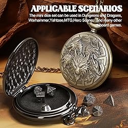 Banloga D&D Dice Set,7PCS Metal Dice for Dungeons