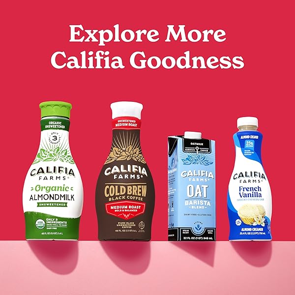 CALIFIA FARMS -UNSWEETENED COLD BREW COFFEE | 32 OZ | DAIRY FREE | GLUTEN FREE | PLANT BASED | NON-GMO