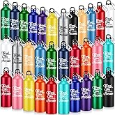 Uiifan 32 Pcs Employee Appreciation Day Gift Thank You Supplies for Coworker Aluminum Water Bottle Inspirational Lightweight Sports Water Bottle Bulk for Teacher Staff(Multicolored)