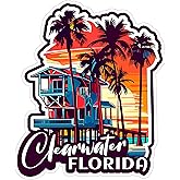 Clearwater Florida Sticker 4 Inch City Travel Souvenir Destination - Waterproof Vinyl Decal for Laptop Water Bottle Car Tumbler - Durable Aesthetic Long-Lasting Stickers for Adults ID44990