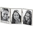 walther design WD315S Chloe, triple metal portrait frame 3X 4x6 inch (3X 10x15 cm), silver plated