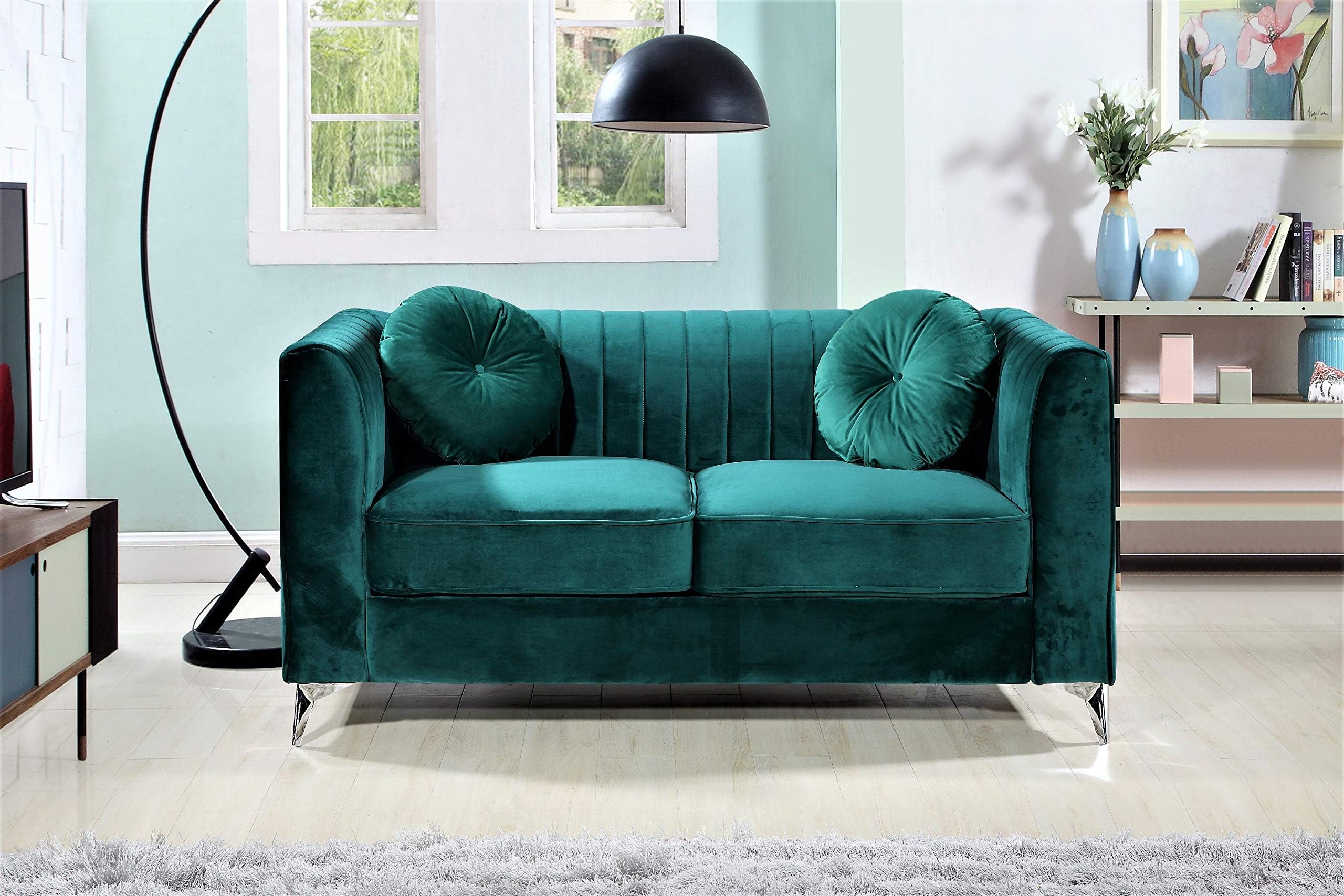 US Pride Furniture Loveseat, Green